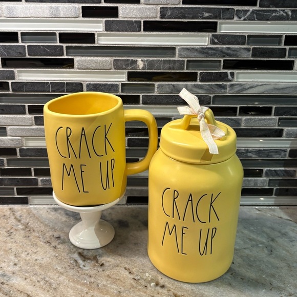 Rae Dunn Crack Me Up Canister and Mug Set - Picture 1 of 1